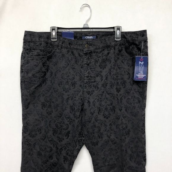 NWT Chaps Women Slim Leg Slimming Fit Jeans Size 20W Cabin Black M095 -18 - Picture 15 of 16